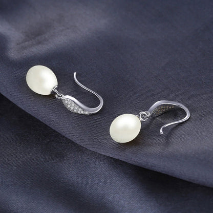 Boucles d'oreilles pendantes pour les femmes 925 en argent Sterling 7-9mm - Loufdingue.com - Boucles d'oreilles pendantes pour les femmes 925 en argent Sterling 7-9mm - Loufdingue.com -  -  