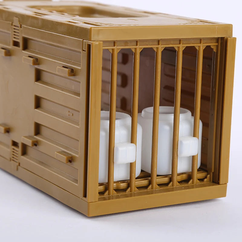 Rectangular plastic bird cage with removable grille: A comfortable and practical living space for your little birds!