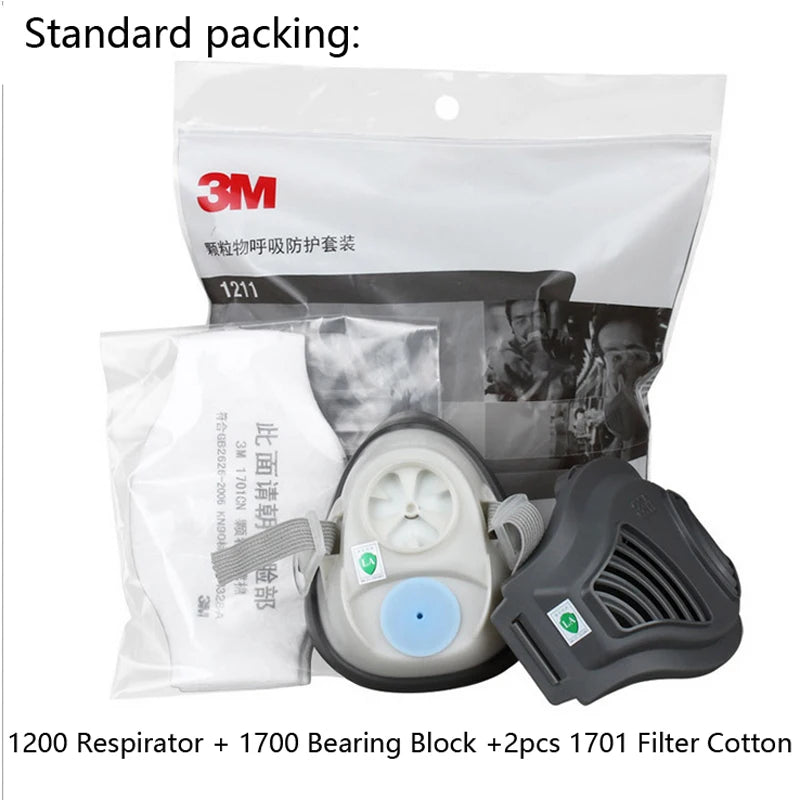 3M 1212 Half Face Respirator Mask