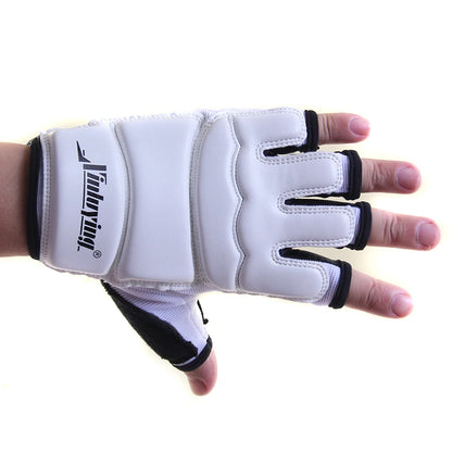 Gants de boxe demi-doigts pour adultes, combat de boxe pour enfants, entraînement MMA Sanda karaté Muay Thai Fitness Taekwondo