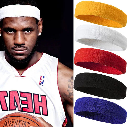 Bandeau de sport de couleur Pure, couvre-chef de course, bandeau absorbant la sueur, ceinture anti-transpirante de basket-ball