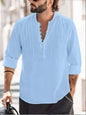 Haute qualité chemise couleur unie coton et lin - Loufdingue.com - Haute qualité chemise couleur unie coton et lin - Loufdingue.com -  -  