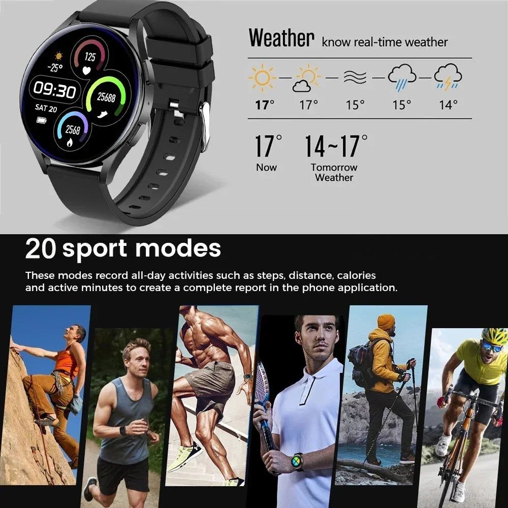 Montre connectée de sport pour hommes et femmes, écran tactile HD - Loufdingue.com - Montre connectée de sport pour hommes et femmes, écran tactile HD - Loufdingue.com -  -  