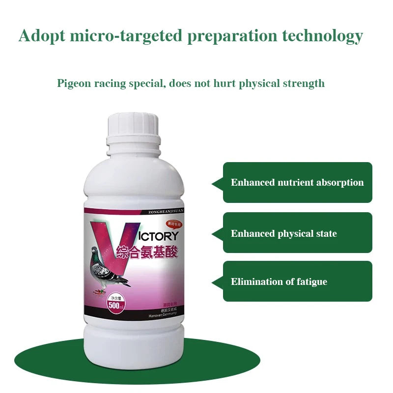 Complete and powerful formula, give your racing pigeons the ultimate advantage with this complete amino acid supplement!