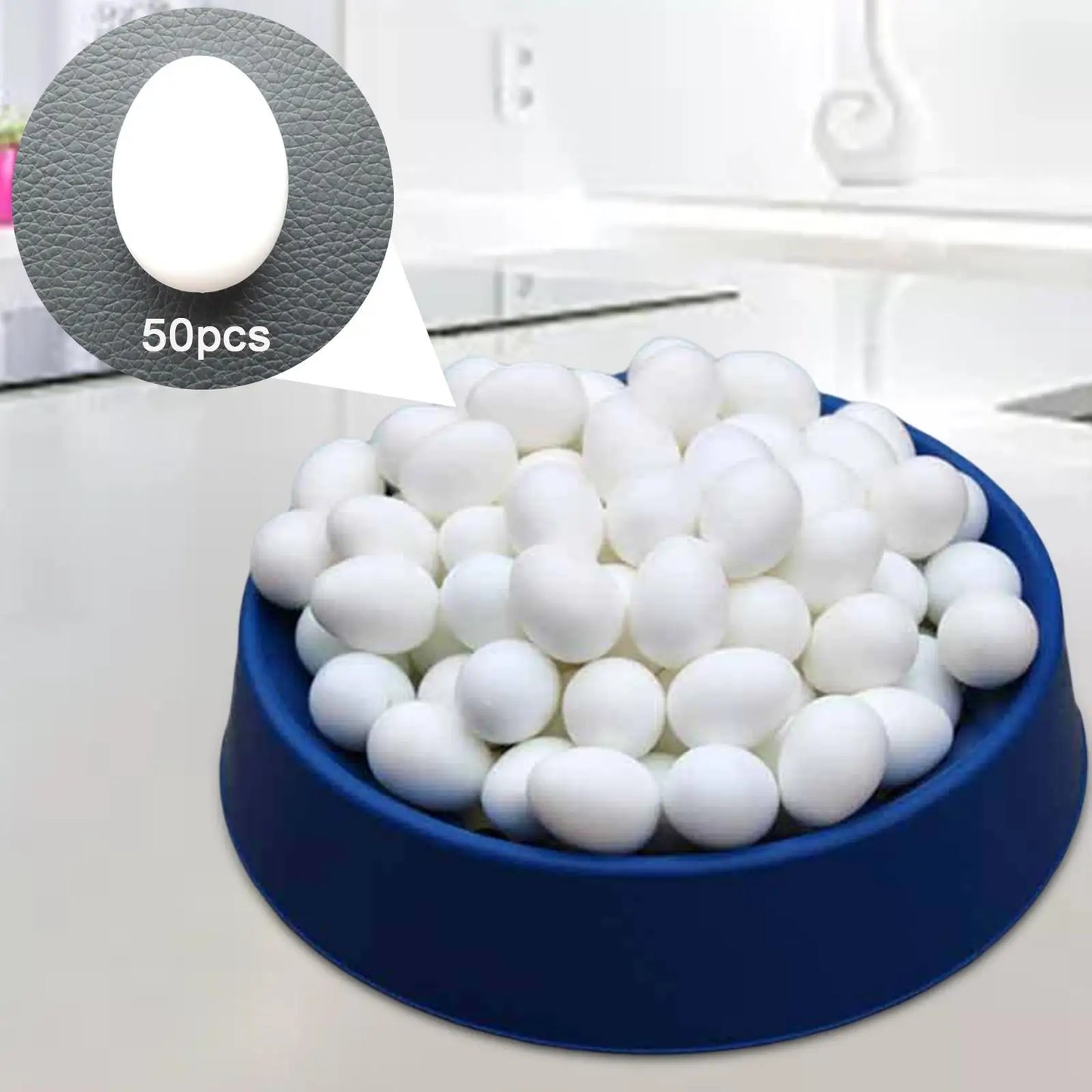 50 Solid Plastic Pigeon Eggs - Perfect for Breeding! 