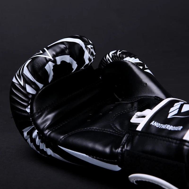 Gants de boxe en cuir MMA Sparring, gants d'entraînement pour hommes, femmes et enfants, gants d'entraînement de combat Kickboxing 4-14 OZ