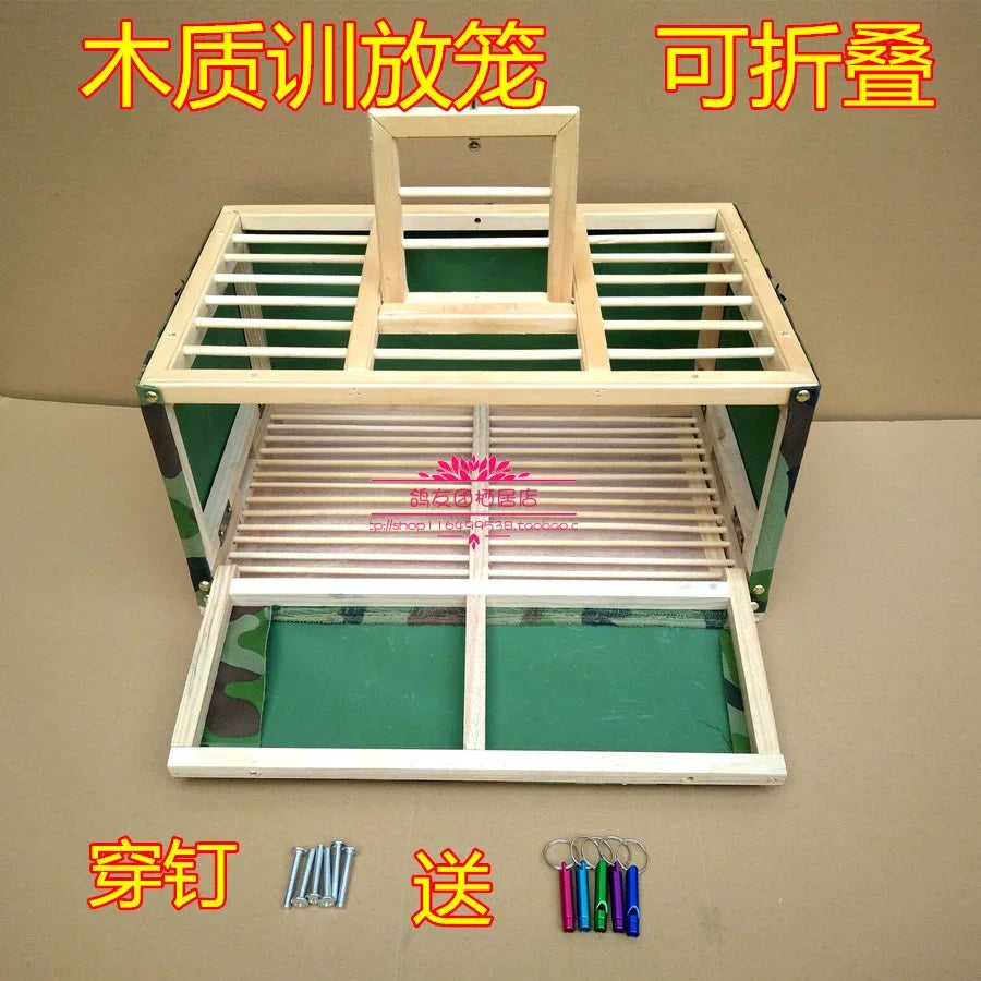 Solid Wood Foldable Pigeon Cage: A Portable and Comfortable Shelter for Your Pigeons!