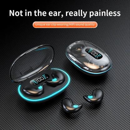Écouteurs Bluetooth sans fil X55, Mini casque d'écoute pour le travail, TWS, stéréo, cachés, avec micro, appel HD, étanche
