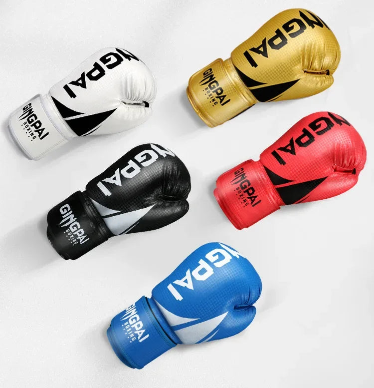 Gants de boxe professionnels adultes, boxe thaïlandaise combat&nbsp; Sanda MMA Muay, gants pour enfants, adolescents entraînement Fitness