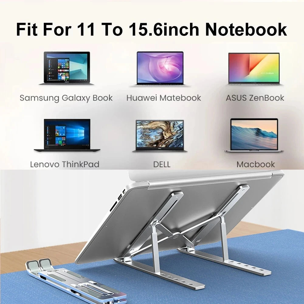 Support d'ordinateur Portable en alliage d'aluminium 100%, pour MacBook Air, support de tablette pliable.