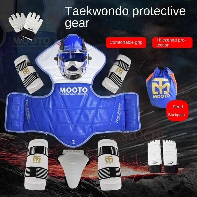 Équipement de protection de Taekwondo de boxe pour enfants équipement de Combat réel ensemble complet épaissir la protection de Combat d'arts martiaux