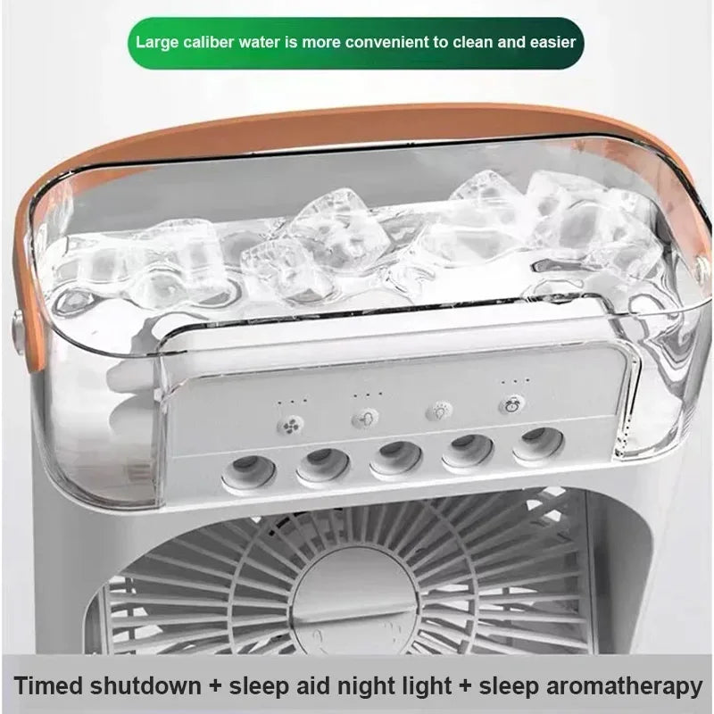 Climatiseur Portable 3 en 1, petit refroidisseur d'air domestique, veilleuses LED, humidificateur, réglage de l'air, ventilateurs pour la maison