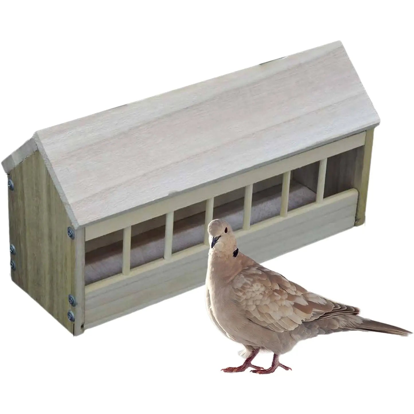 Wooden Pigeon Feeder: Feed your birds without waste!