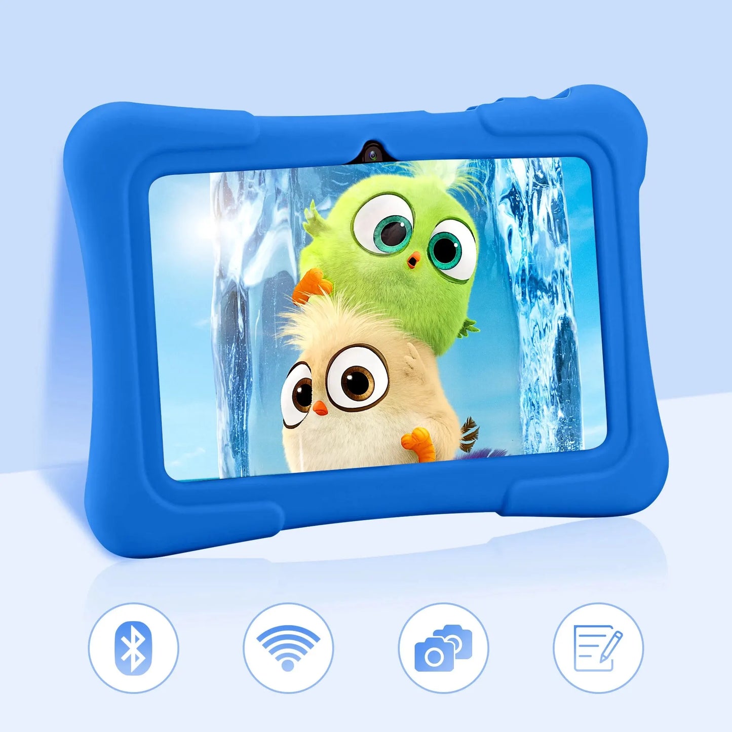 PRITOM Tablette 7 pouces pour enfants Quad Core Android 10 32 Go WiFi Bluetooth Logiciel éducatif installé