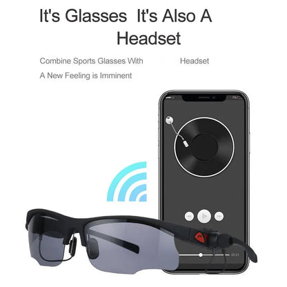 Lunettes intelligentes, sans fil, de soleil Bluetooth, Sport de plein air, appel musique, lunettes Anti- bleu