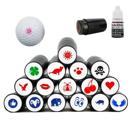 Tampon de balle de Golf, marqueur de tampon, impression à séchage rapide, Durable, divers motifs, accessoires de Golf en plastique, 1 pièces