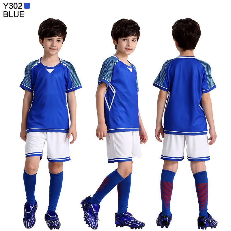 Ensemble de maillots de Football pour garçons, uniforme de Football en Polyester, uniforme de Football respirant pour enfants