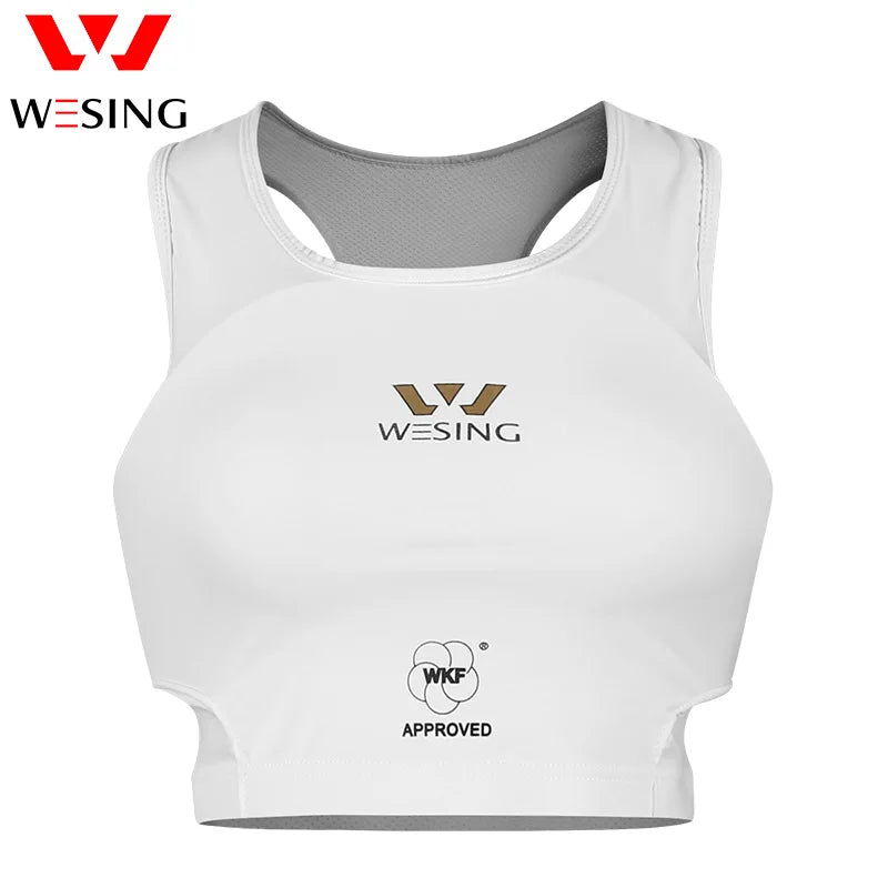 Wesing – protège-poitrine de karaté pour femme, protection de poitrine de boxe, approuvée WKF