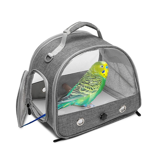 Cage à oiseaux transparent respirant petits animaux, transporteur de voyage sans plaques