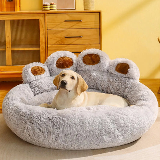 Canapé-lit pour animaux de compagnie,&nbsp; chauds, grand tapis de lit, lavable en peluche, panier moyen