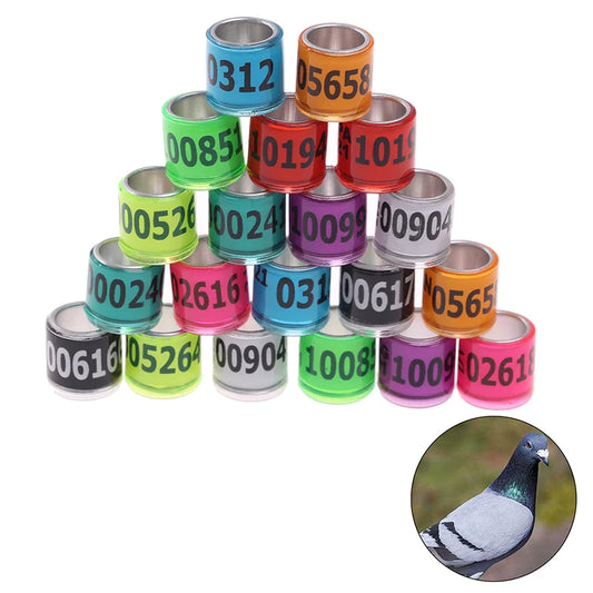 Multicolor Pigeon Rings - Identify Your Pigeons Easily! 20 pieces, 2024