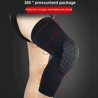 1 PC Genouillères de compression Manches longues pour jambes Attelle de protection du genou pour le basket-ball
