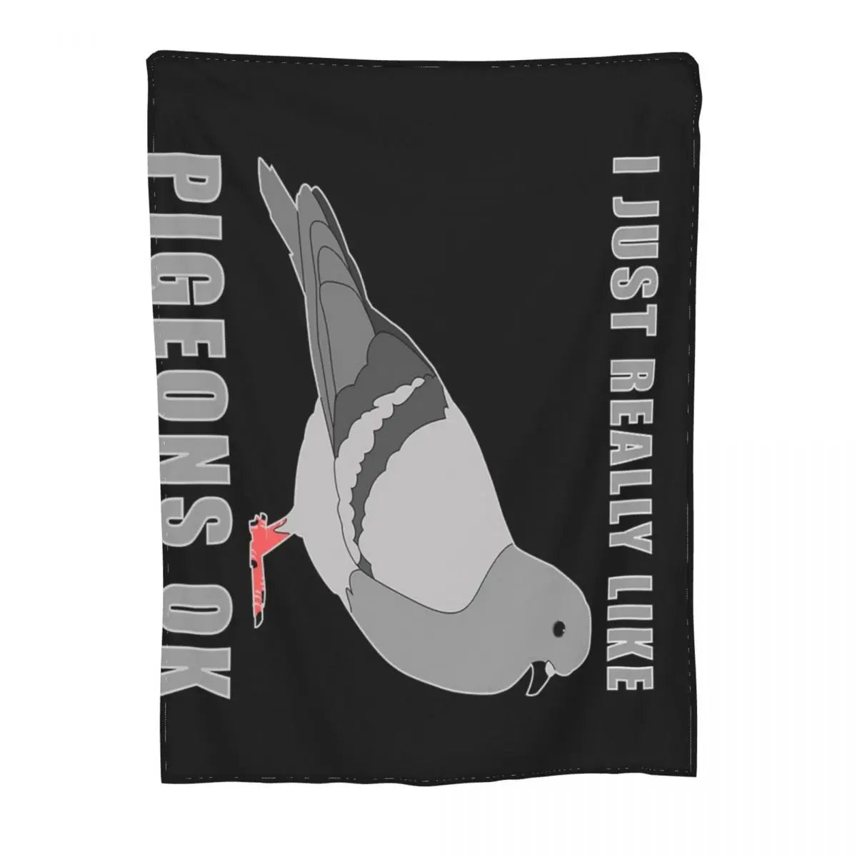 Titre : Couverture Douce "J'aime les Pigeons"