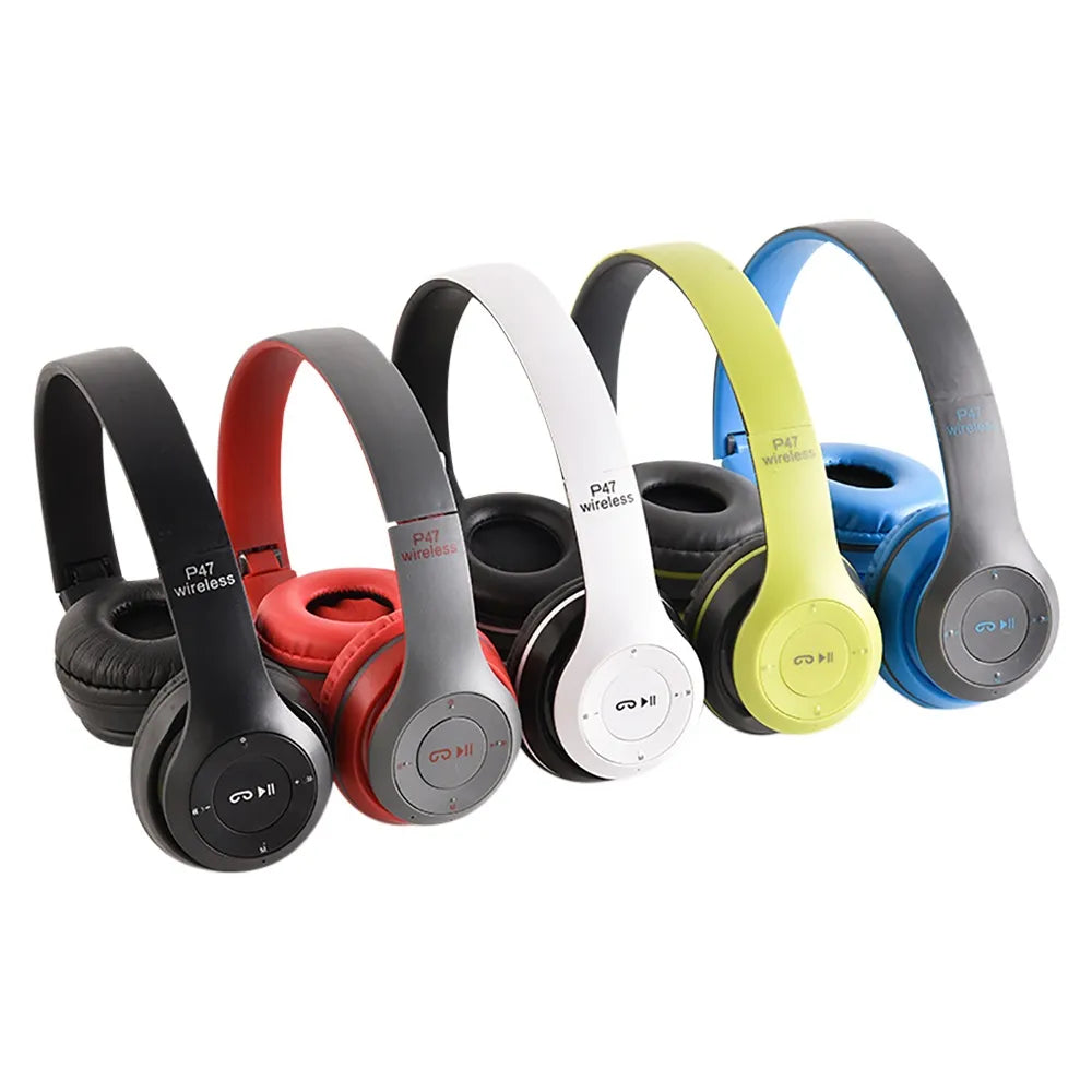 Écouteurs sans fil Bluetooth 5.0 pliables, stéréo, basse, casque pour enfants, avec micro, adaptateur USB, pour iPhone, jeu TV