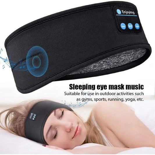 Ecouteurs sport, sommeil, bandeau élastique sans fil, masque pour les yeux sans fil Bluetooth