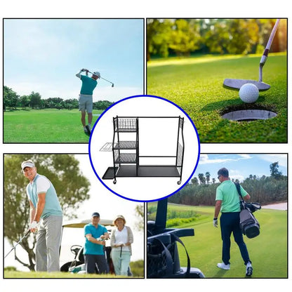 Support de rangement de Golf en acier de grande capacité, support de rangement pour Club de Golf, support de sport, organisateur de Garage avec 4