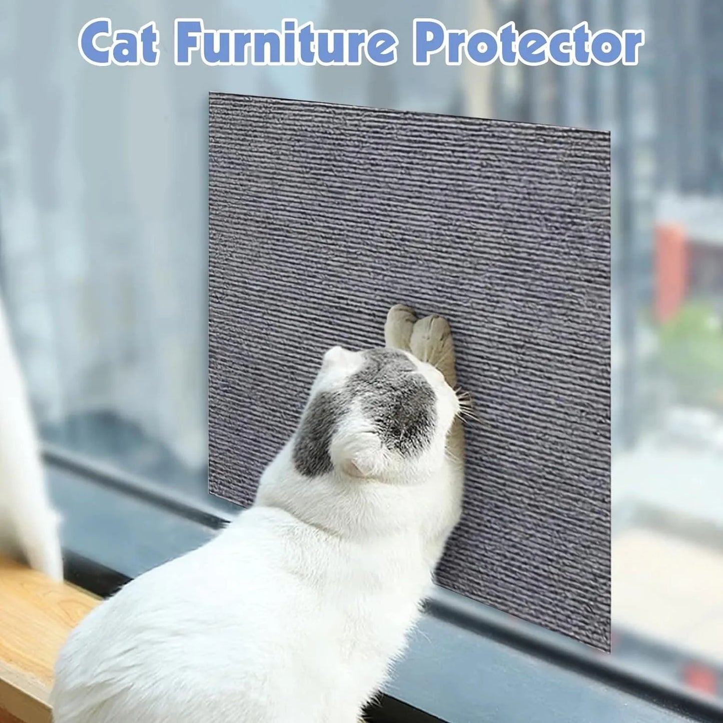 Tapis à gratter pour chats, auto-adhésif à découper, pour poteau à gratter, protecteur de meubles.