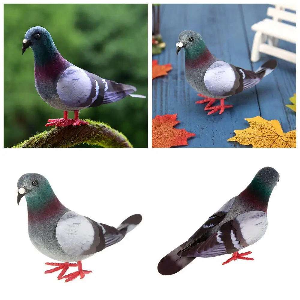 Enchanted Decoration: Bring Nature Home with Grey Artificial Pigeons!