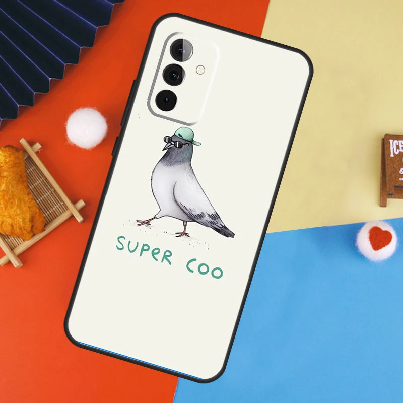 Coque Collage Pigeons Pour Samsung Galaxy A14 A34 A54 A55 A35 A15 A73 A53 A33 A23 A13 A12 A32 A52 A51