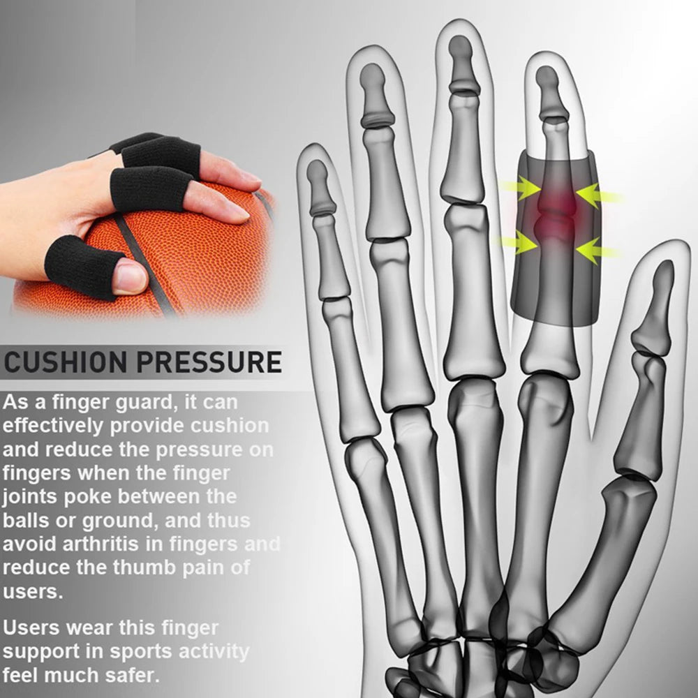 BraceTop 10 pièces manchons de doigt de sport extensibles soutien de l'arthrite garde de doigt en plein air basket-ball