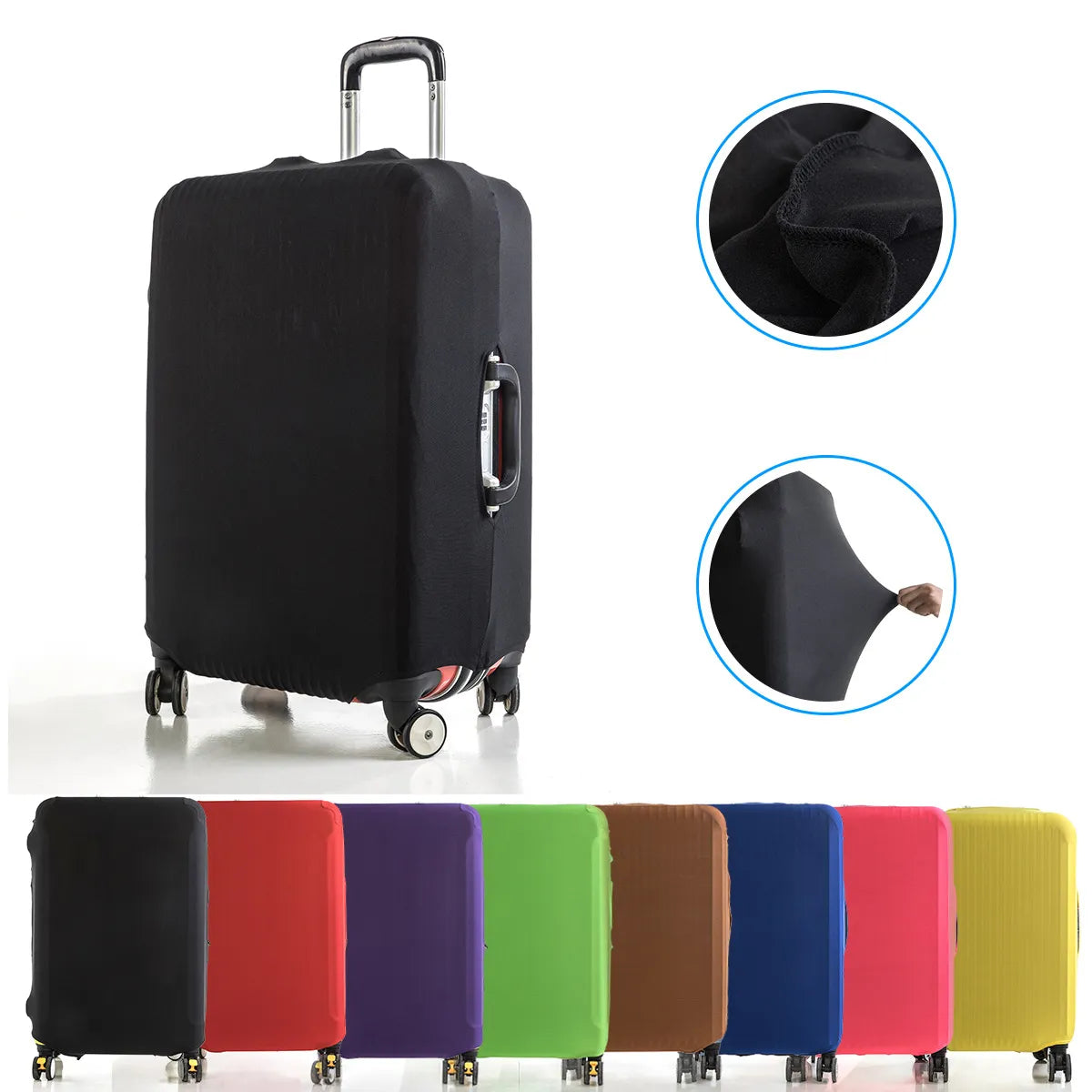 Housse de bagage en tissu extensible, protection de valise, housse anti-poussière, adaptée aux valises de 18 à 32 pouces