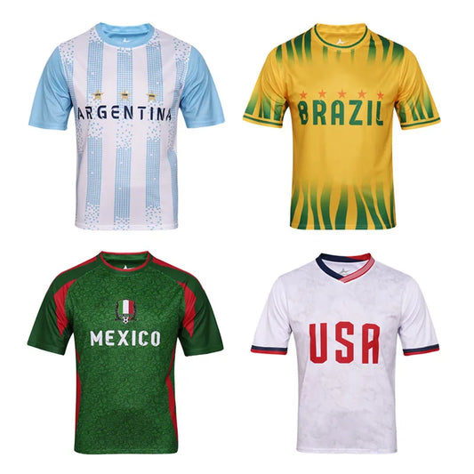 2024 America Cup Soccer Jersey Brésil Argentine Football Jersey Messi Mexique USA Fans Football Uniforme Porter Polyester Football Kit