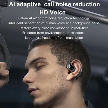 1pc-TWS Bluetooth 5.3 casque oreille crochet sans fil, écouteur HiFi stéréo réduction du bruit étanche