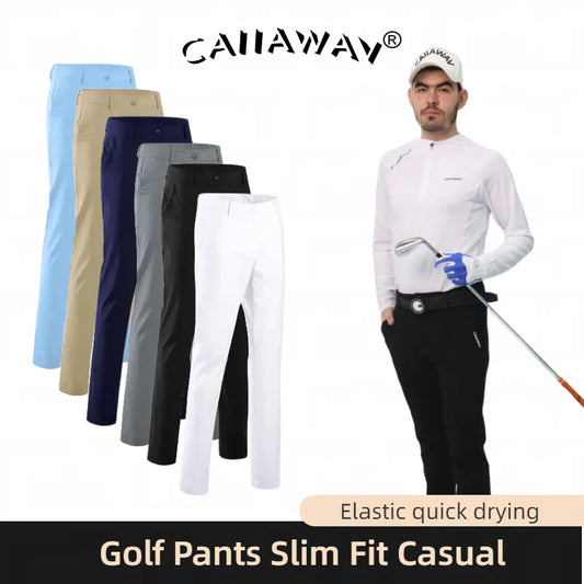 CAIIAWAV Golf hommes pantalons de sport d'été respirant séchage rapide pantalon élastique coupe ajustée pantalon de sport de Golf Tennis