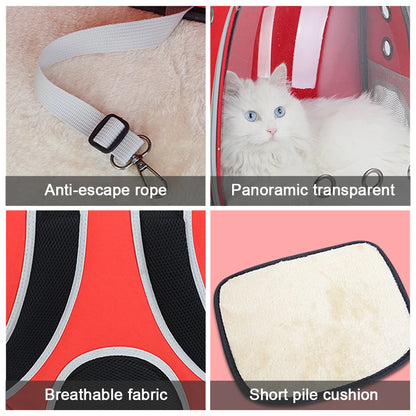 Sac de Transport pour chats, sac à dos pour animaux de compagnie. Espace respirant Portable, transparent.