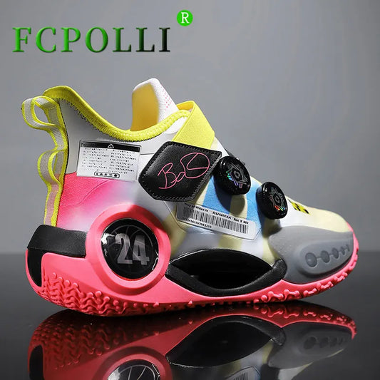 Chaussures de basket-ball Super Cool pour garçons et filles, chaussures de Sport de plein air à laçage rapide
