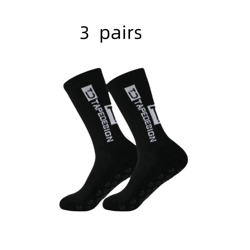 3 paires de chaussettes antidérapantes pour hommes, Sports de plein air Grip chaussettes de Football 39-45