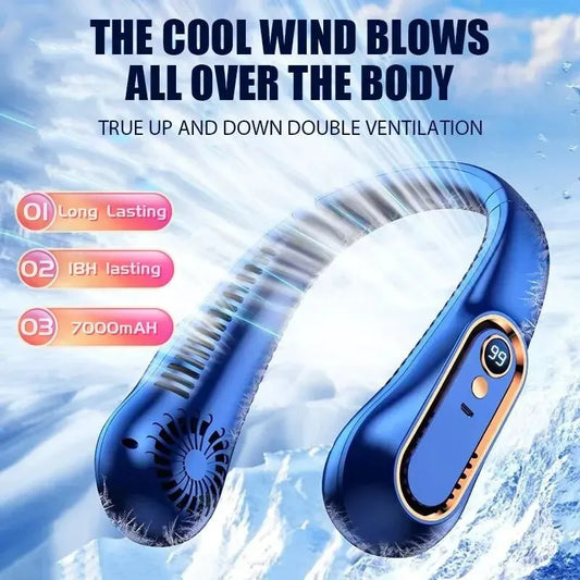 Mini ventilateur sans pales pour le cou, Ultra longue durée de vie, Portable, silencieux, paresseux, chargeur USB