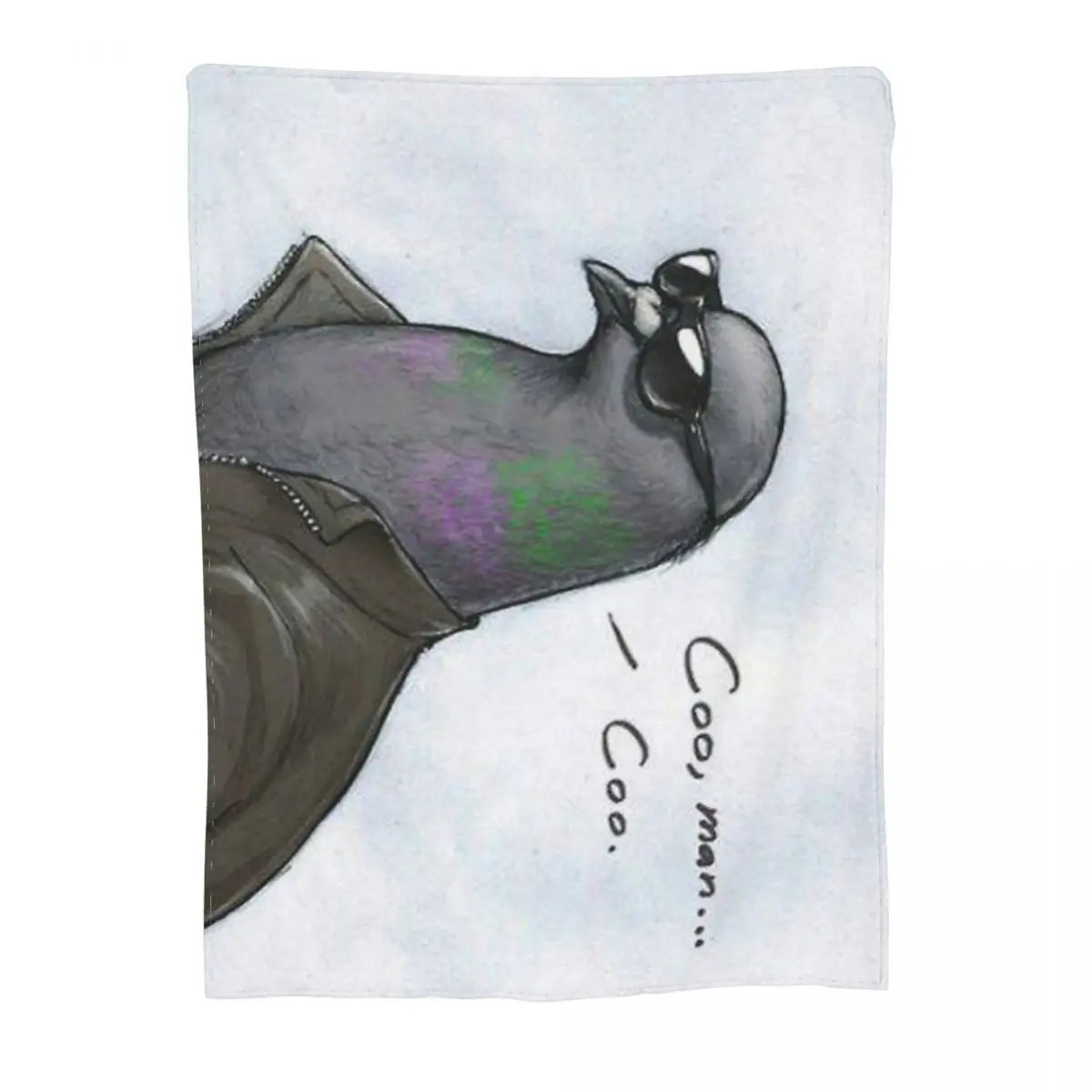 "Coo' Man Coo'" Soft Blanket - Playful Pigeons 