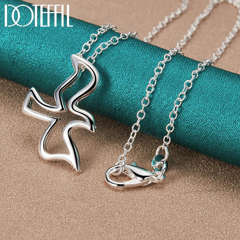 925 Silver Pigeon Pendant Necklace