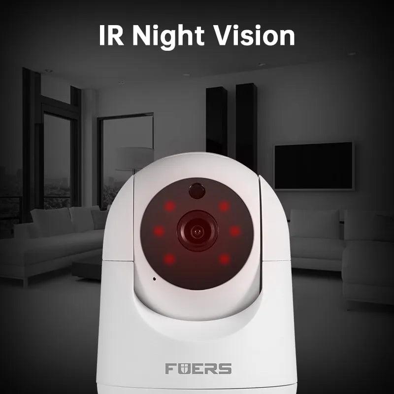 Fuers- 3MP,&nbsp; WIFI, camera Tuya maison intelligente intérieure sans fil, IP caméra de Surveillance, AI détecter suivi automatique sécurité, bébé moniteur