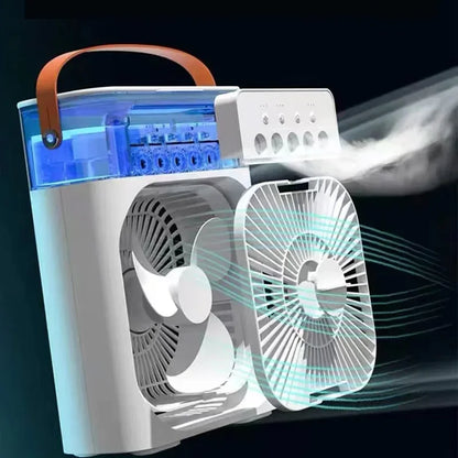 Climatiseur Portable 3 en 1, petit refroidisseur d'air domestique, veilleuses LED, humidificateur, réglage de l'air, ventilateurs pour la maison