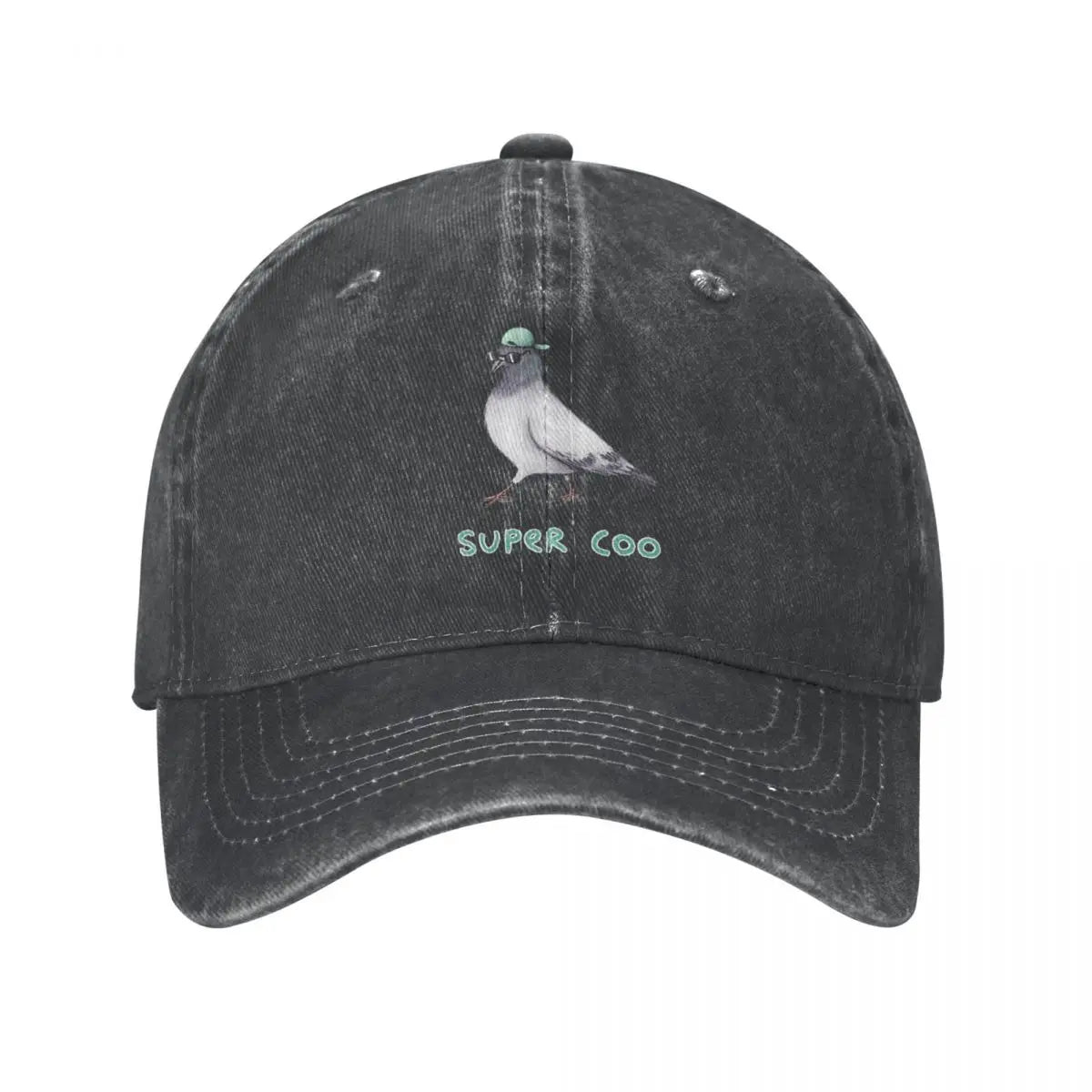 Casquette de Baseball en Denim avec Logo Pigeon : Un Style Décontracté et Élégant pour Tous !