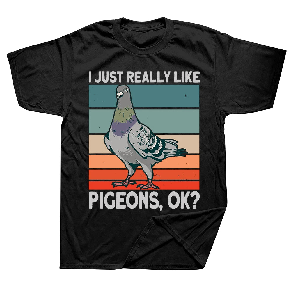 T-shirt "J'aime vraiment vraiment les Pigeons Ok" : Pour tous les fans d'oiseaux assumés !