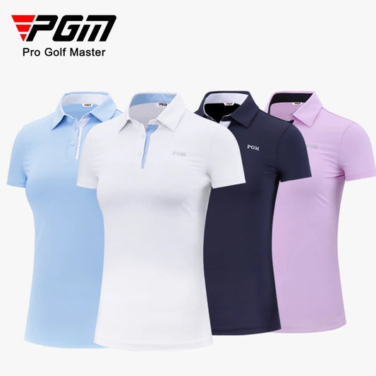 PGM – t-shirt de Golf à manches courtes pour femmes, vêtements de sport minces, respirants à séchage rapide, vêtements de Tennis, S-XL