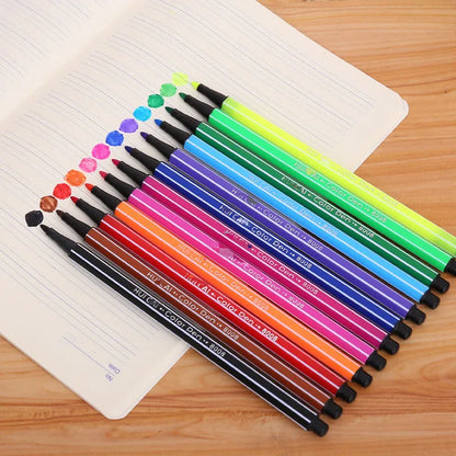 Crayon de couleur à l'eau, Non toxique pour enfants, 36/24/18/12, lavable, stylo à aquarelle